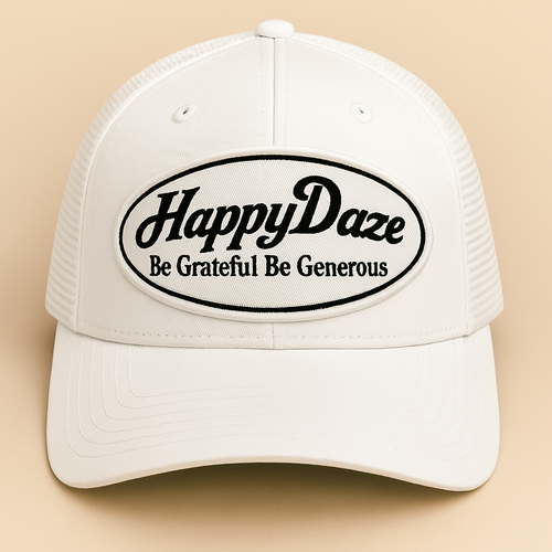 HappyDaze Trucker Hat White