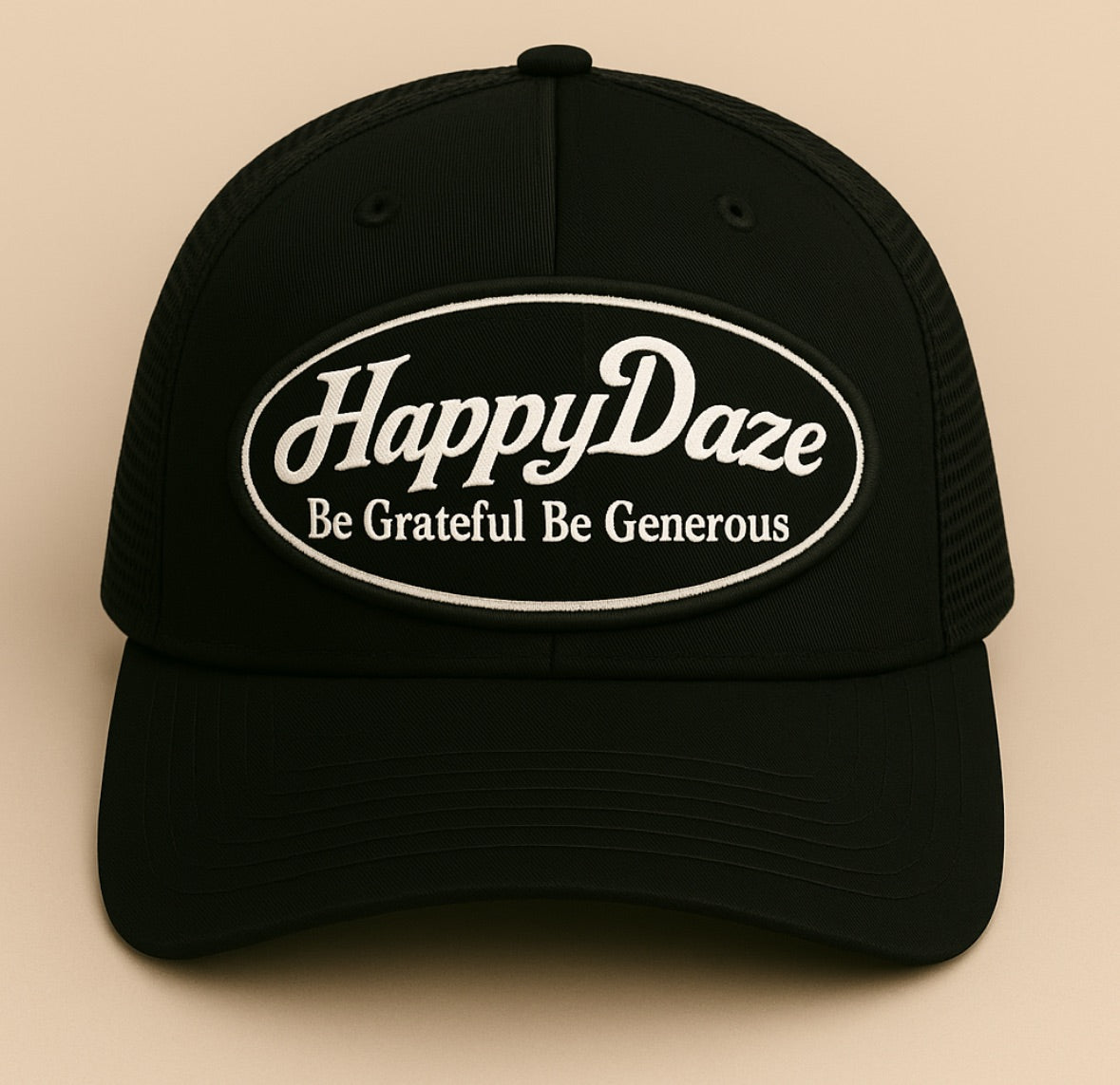 HappyDaze Trucker Hat Black